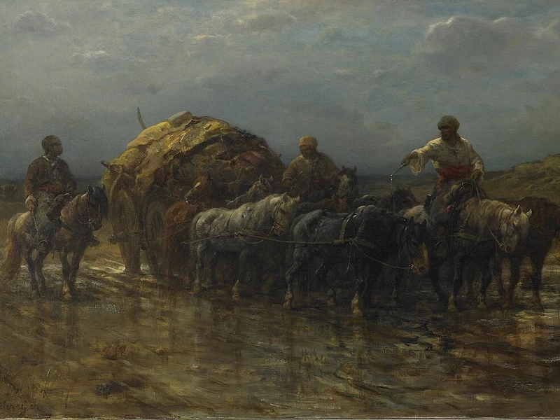 1828-Christian Adolf Schreyer - La carovana